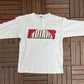 Cleveland Indians American League Graphic Tee | Size Large | Vintage 1990s Starter MLB Long Sleeve White T-Shirt | Free Shipping to USA |