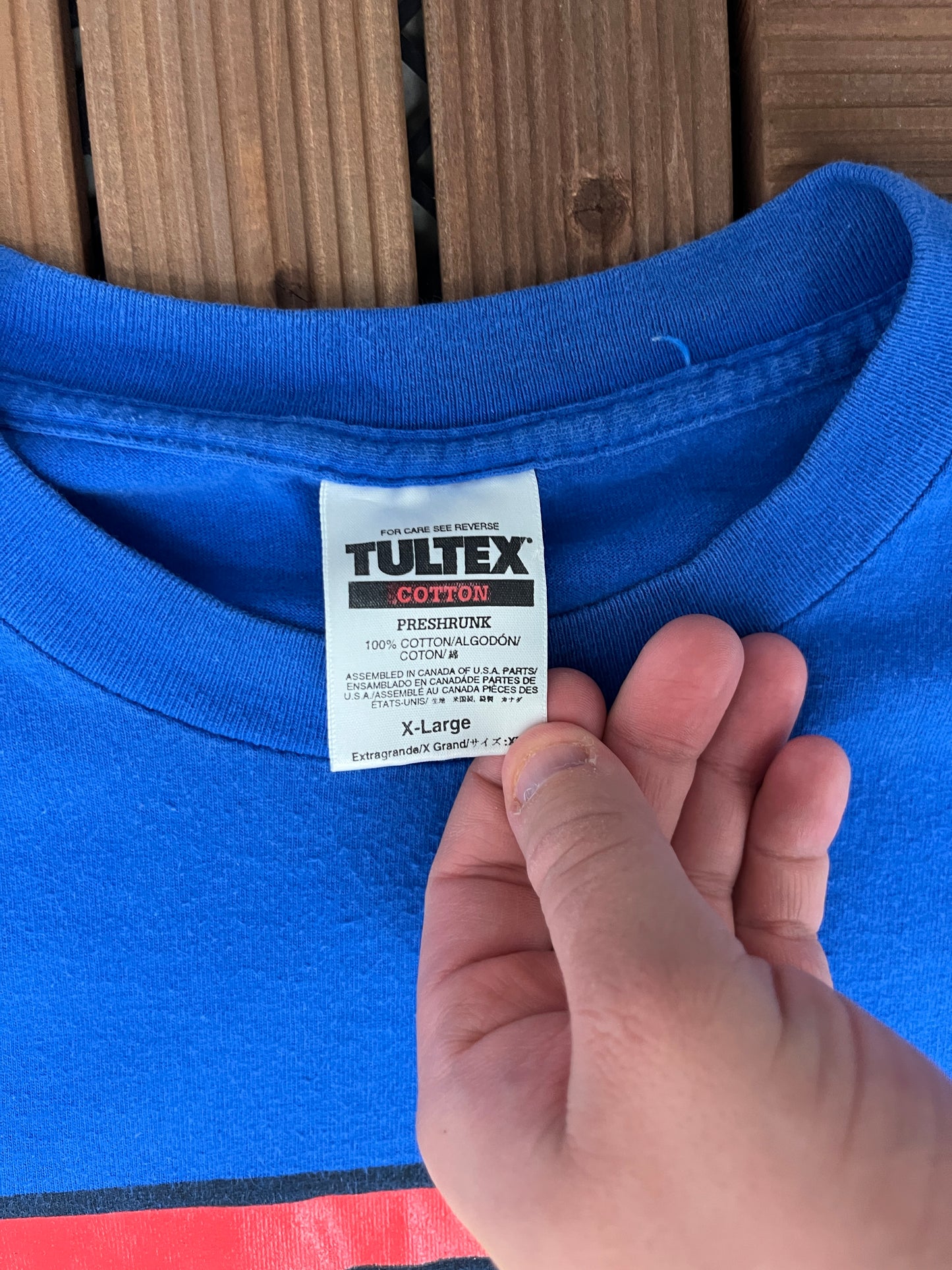 Superman Logo Graphic Tee | Size X- Large | Vintage 1990s Blue Promotional Comic Superhero T-Shirt |