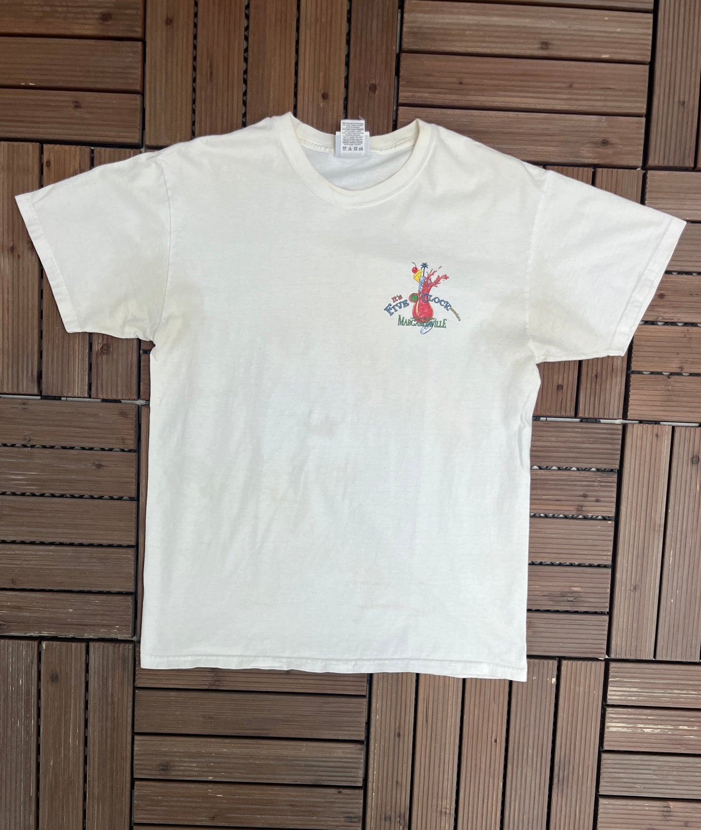 Jimmy Buffett's Margaritaville Myrtle Beach Graphic Tee | Size Medium | Vintage 2000s Promotional White T-Shirt |