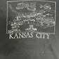 Kansas City Graphic Tee | Size Medium | Vintage 1990s Tourist Black T-Shirt |