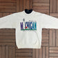 Presque Isle, Michigan Graphic Crewneck | Size Medium | Vintage 1990s Tourist Grey Sweater |