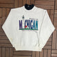 Presque Isle, Michigan Graphic Crewneck | Size Medium | Vintage 1990s Tourist Grey Sweater |