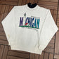 Presque Isle, Michigan Graphic Crewneck | Size Medium | Vintage 1990s Tourist Grey Sweater |