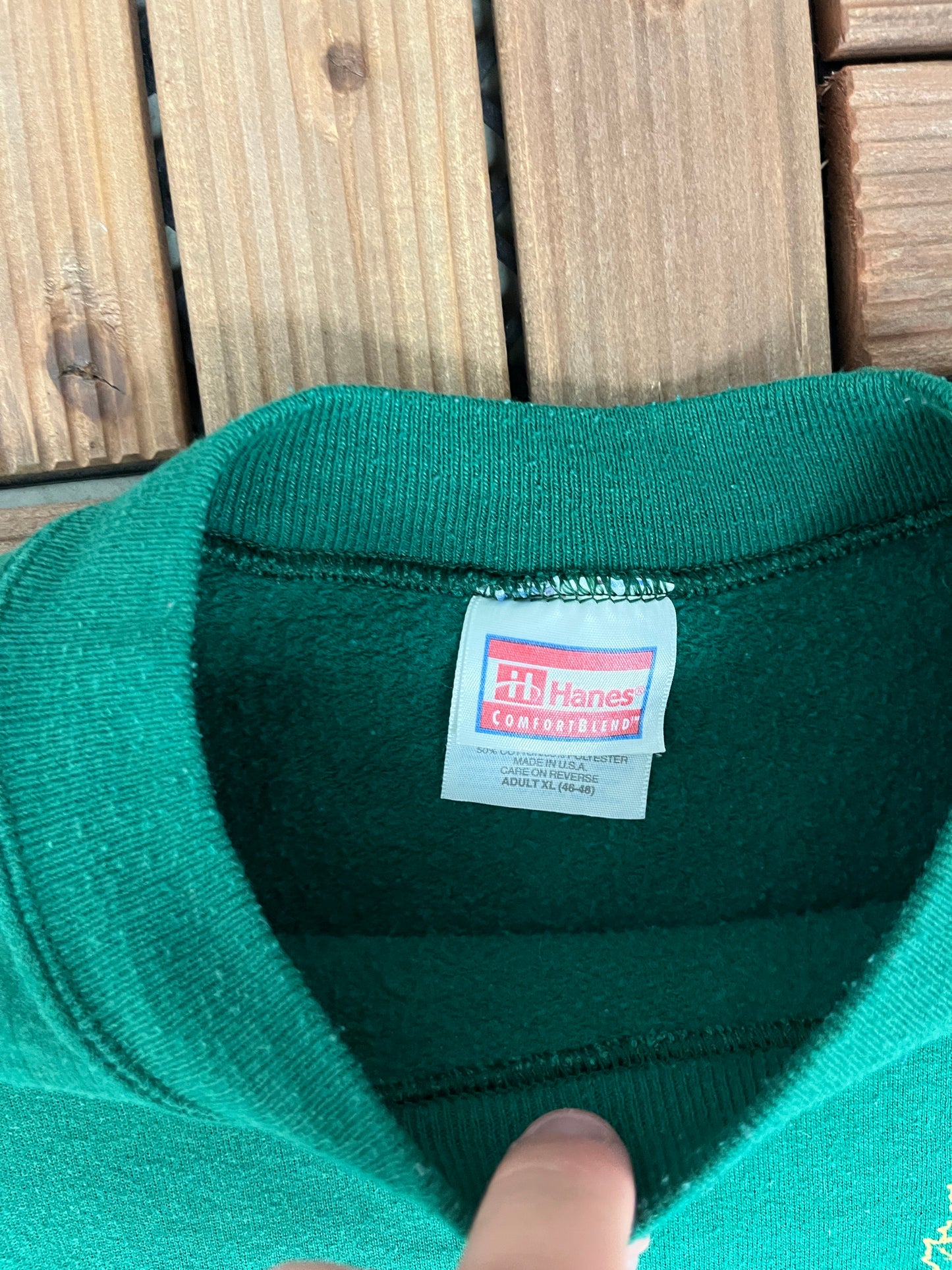 Royal Canadian Mounted Police Graphic Crewneck | Size X-Large | Vintage 1990s Promotional Green Sweater | Made in USA |Free Shipping to USA|