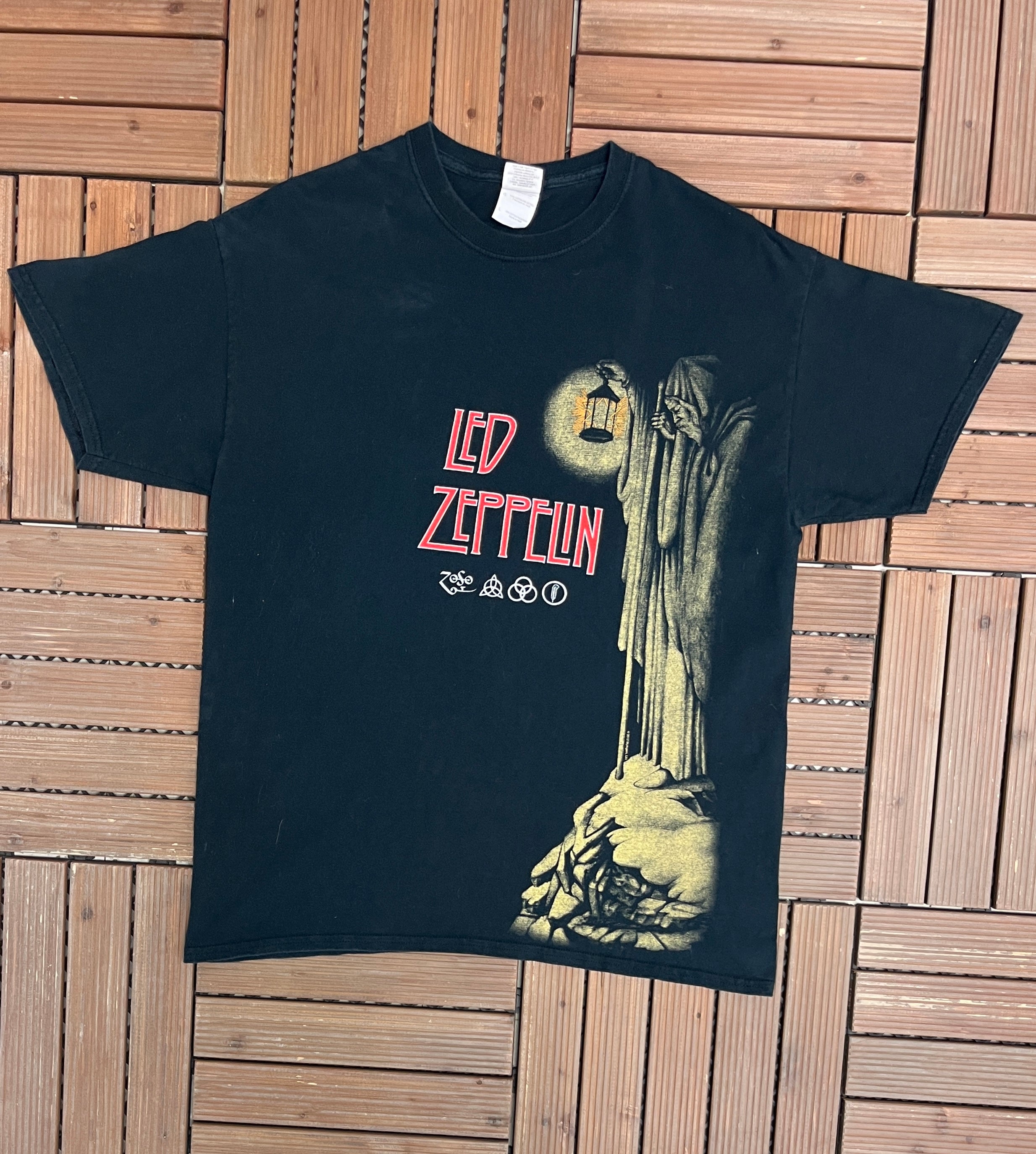 Led Zeppelin Zoso Graphic Tee | Size Large | Vintage 2000s Rock