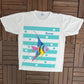 Cancun, Mexico Fish Graphic Tee | Size 46 | Vintage 1990s Single Stitch Tourist Blue & White T-Shirt |