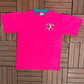 USS Laboon (DDG-58) Embroidered Graphic Tee | Size Large | Vintage 1990s Single Stitch Pink T-Shirt |