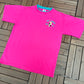 USS Laboon (DDG-58) Embroidered Graphic Tee | Size Large | Vintage 1990s Single Stitch Pink T-Shirt |