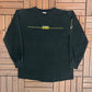 Pittsburgh Penguins Small Logo Graphic Tee | Size Large | Vintage 1990s NHL Hockey Black Long Sleeve T-Shirt | Free Shipping to USA |