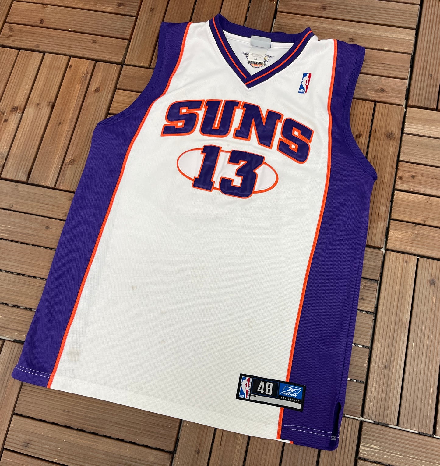 Phoenix Suns Steve Nash NBA Basketball Jersey | Size X-Large | Vintage 2000s Reebok White Jersey |