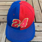Jeff Gordon NASCAR Embroidered Graphic Hat | Snap Back | Vintage 2000s Racing Blue & Red Cap |