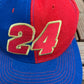 Jeff Gordon NASCAR Embroidered Graphic Hat | Snap Back | Vintage 2000s Racing Blue & Red Cap |