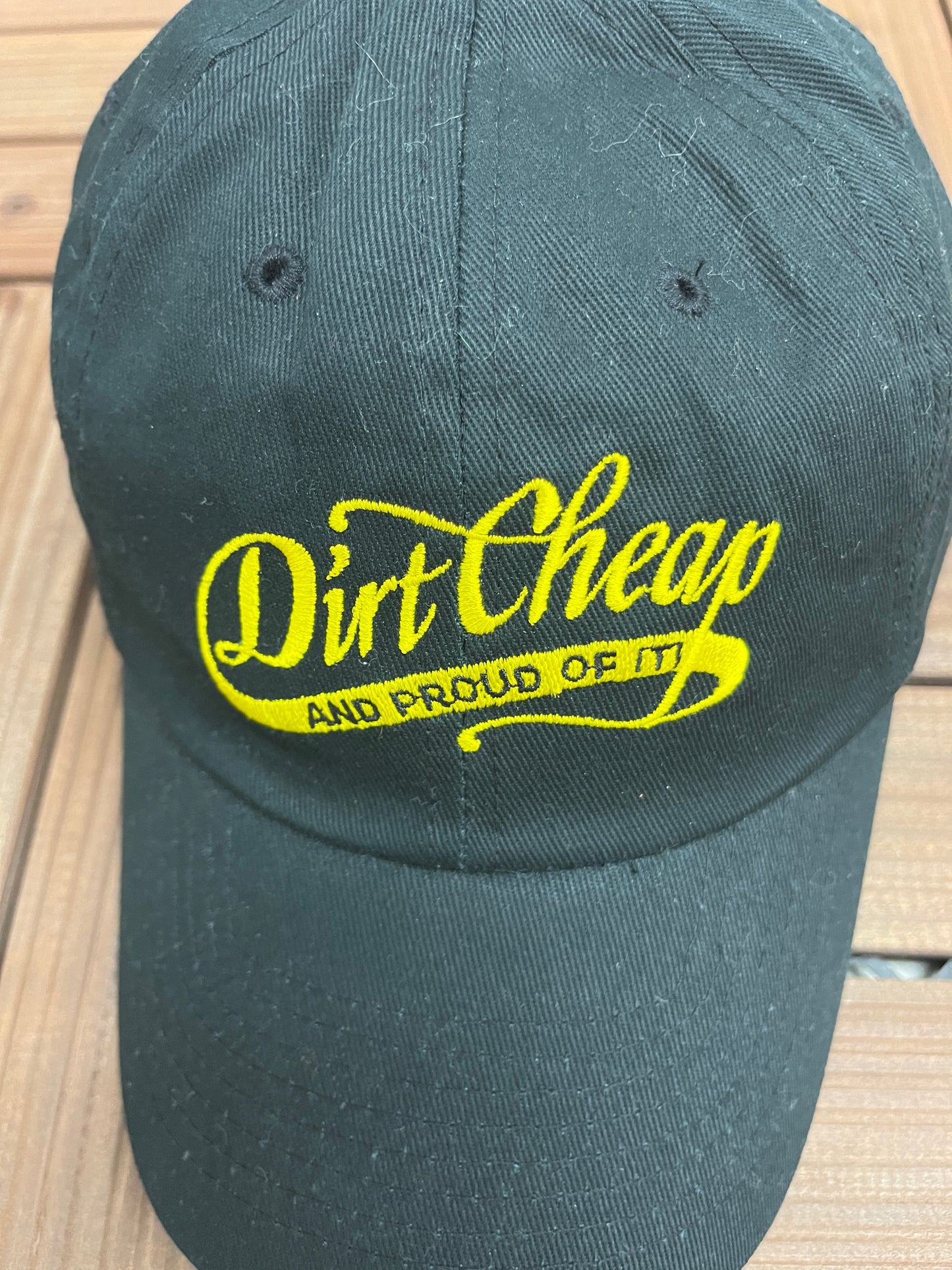 Dirt Cheap and Proud Of It! Graphic Hat | Snap Back | Vintage 2000s Grossman's Bargain Outlet Black Cap | Free Shipping to USA |