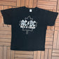 AC/DC Back In Canada Graphic Tee | Size Large | Vintage 2000s Rock Band Promotional Black T-Shirt |
