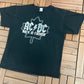AC/DC Back In Canada Graphic Tee | Size Large | Vintage 2000s Rock Band Promotional Black T-Shirt |