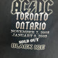 AC/DC Back In Canada Graphic Tee | Size Large | Vintage 2000s Rock Band Promotional Black T-Shirt |