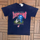 Cleveland Indians Helmet Graphic Tee | Size Large | Vintage 2000s MLB Baseball Blue T-Shirt | Free Shipping to USA |