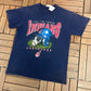 Cleveland Indians Helmet Graphic Tee | Size Large | Vintage 2000s MLB Baseball Blue T-Shirt | Free Shipping to USA |