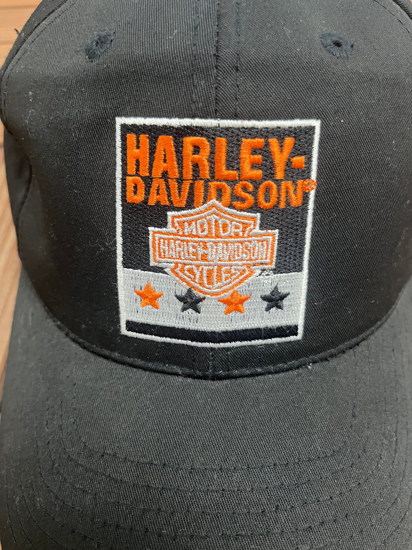 Harley Davidson Graphic Hat | Snap Back | Vintage 2000s Biker Motorcycle Black Cap |