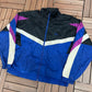 Atlanta Olympics 1996 Graphic Windbreaker | Size Medium | Vintage 1990s Promotional Black Windbreaker |
