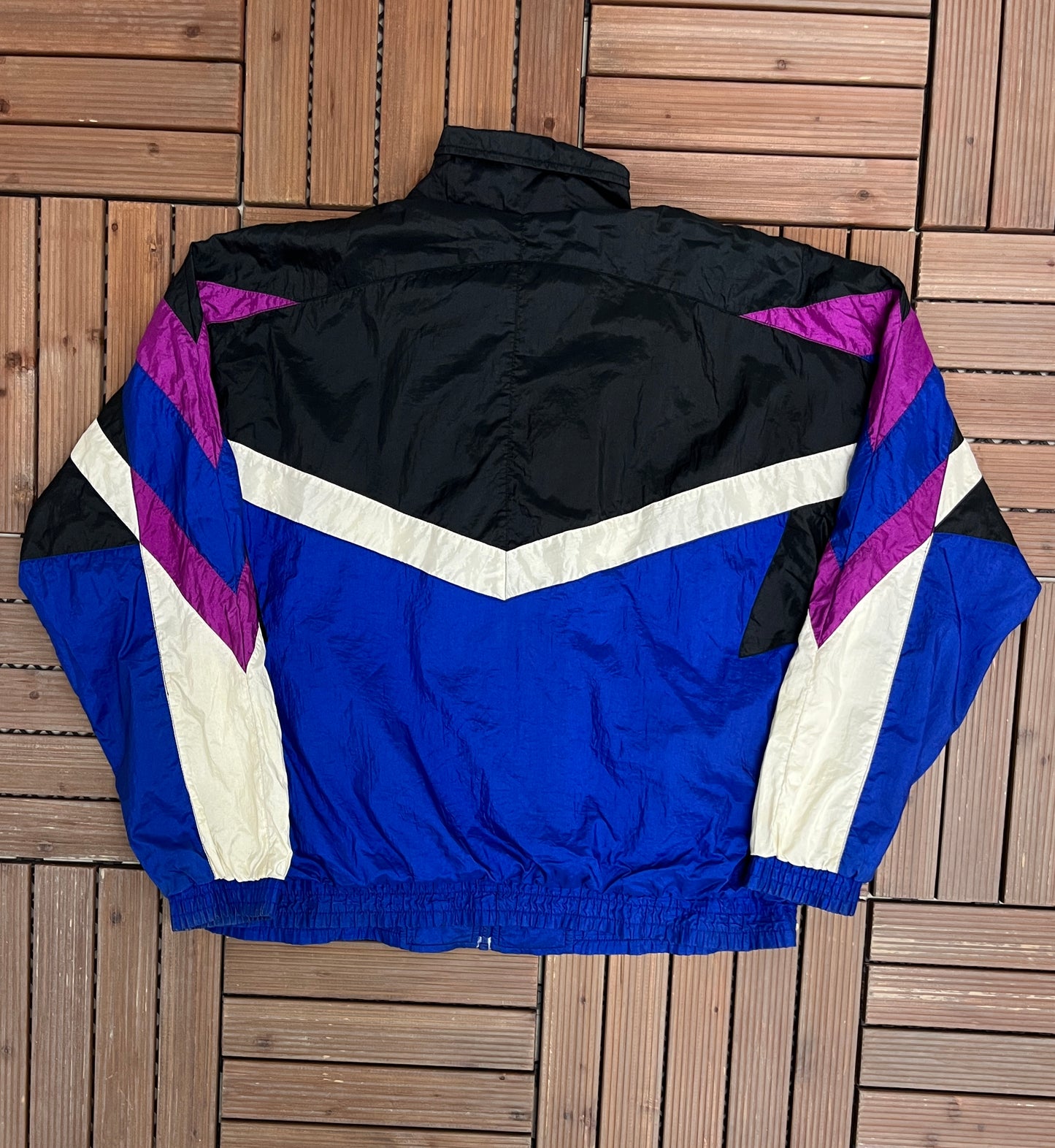 Atlanta Olympics 1996 Graphic Windbreaker | Size Medium | Vintage 1990s Promotional Black Windbreaker |