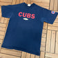 Chicago Cubs Nike Graphic Tee | Size Medium | Vintage 2000s Nike MLB Baseball Blue T-Shirt |