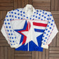 United States of America Speedo Graphic Windbreaker | Size Medium | Vintage 1990s Promotional White Windbreaker |