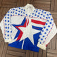 United States of America Speedo Graphic Windbreaker | Size Medium | Vintage 1990s Promotional White Windbreaker |