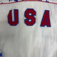 United States of America Speedo Graphic Windbreaker | Size Medium | Vintage 1990s Promotional White Windbreaker |