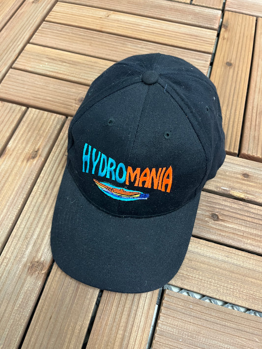 Tonawanda Hydro Mania Graphic Hat | Snap Back | Vintage 2000s Promotional Black Cap |