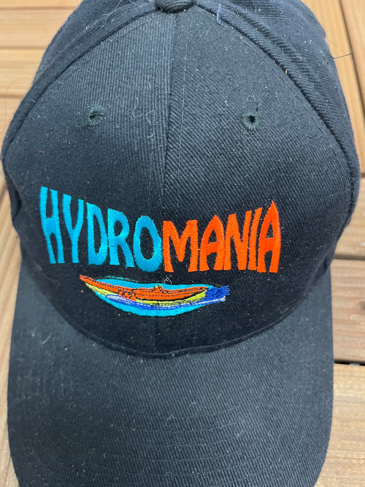 Tonawanda Hydro Mania Graphic Hat | Snap Back | Vintage 2000s Promotional Black Cap |