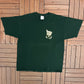 Drome Sound Music Store Graphic Tee | Size X-Large | Vintage 2000s Promotional Green T-Shirt |