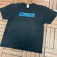 Nike Spell Out Swoosh Graphic Tee | Size X-Large | Vintage 2000s Silver Tag Black T-Shirt |