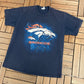 Denver Broncos Graphic Tee | Size Large | Vintage 2000s NFL Football T-Shirt |