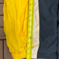 Nautica Colour Blocked Graphic Windbreaker | Size Large | Vintage 2000s Branded Yellow & Blue Windbreaker Jacket |