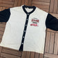 San Francisco 49ers Graphic Baseball Jersey | One Size Fits All | Vintage 1990s NFL Football Grey Jersey |