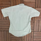Uniforms by Flying Cross Button Down Shirt | Size X-Large | Vintage 1990s Uniform Light Green Button Down | Made in USA |