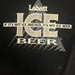 Labatt Ice Beer Graphic Tee | Size X-Large | Vintage 1990s Single Stitch Promotional Black T-Shirt |