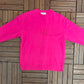 Saks Fifth Avenue Graphic Crewneck | Size Medium | Vintage 2000s Promotional Pink Sweater |
