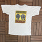 Zebco Rhino Rods Fishing Graphic Tee | Size Large | Vintage 1990s Distressed Promotional White T-Shirt | Made in USA |