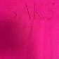 Saks Fifth Avenue Graphic Crewneck | Size Medium | Vintage 2000s Promotional Pink Sweater |