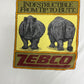 Zebco Rhino Rods Fishing Graphic Tee | Size Large | Vintage 1990s Distressed Promotional White T-Shirt | Made in USA |