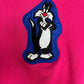 Sylvester Stitched Graphic Crewneck | Size X-Large | Vintage 1990s Pink Cartoon Promotional Sweater |