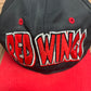 Detroit Red Wings Embroidered Graphic Hat | Snap Back | Vintage 1990s NHL Hockey Black Cap |