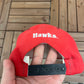 Atlanta Hawks Embroidered Graphic Hat | Snap Back | Vintage 1990s NBA Basketball Red Cap |