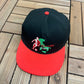 Italy Soccer Graphic Hat | Snap Back Adjustable | Vintage 1990s Soccer Football Black Cap |