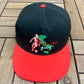 Italy Soccer Graphic Hat | Snap Back Adjustable | Vintage 1990s Soccer Football Black Cap |