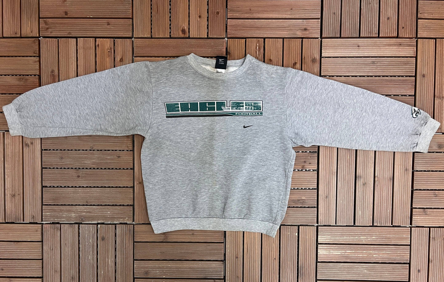 Philadelphia Eagles Nike Graphic Crewneck | Size X-Small | Vintage 2000s Nike NFL Football Grey Sweater |