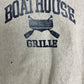 Boathouse Grille Graphic Crewneck | Size Medium | Vintage 1990s Promotional Grey Sweater |