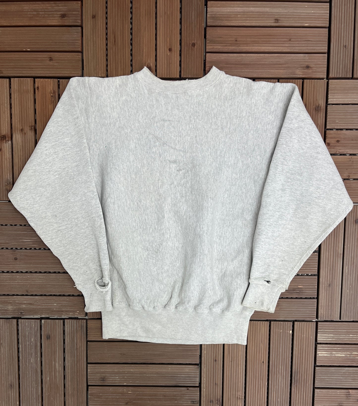 Boathouse Grille Graphic Crewneck | Size Medium | Vintage 1990s Promotional Grey Sweater |